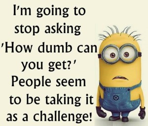 Minions how dumb quote